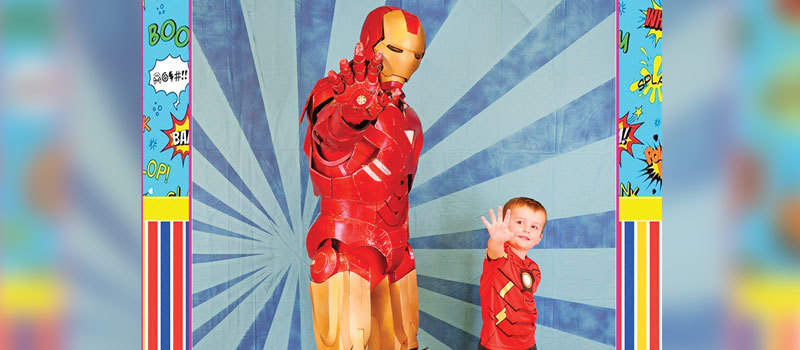Autism Community Event - toddler with Ironman