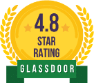 Glassdoor Review 4.8 Star Rating icon