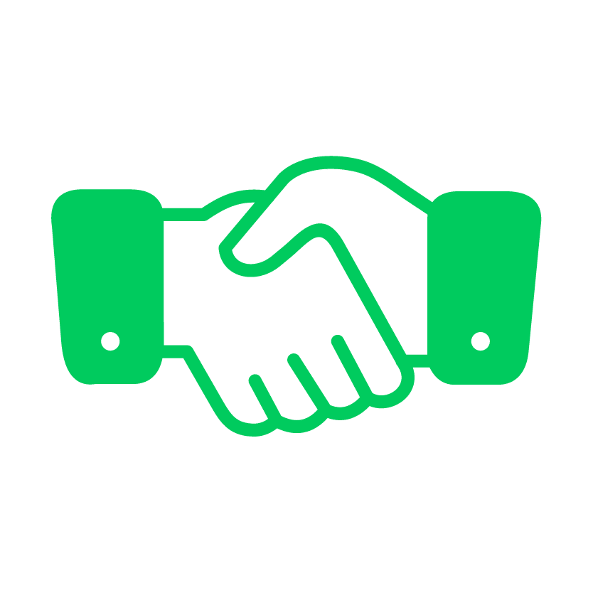 Green handshake