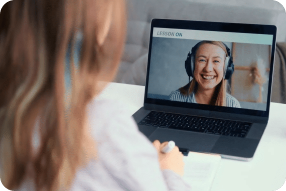 eLuma therapist in online therapy session with K-12 student